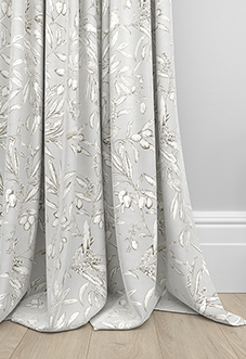 Aviary Velvet, Feather Grey - Made to Measure Curtain